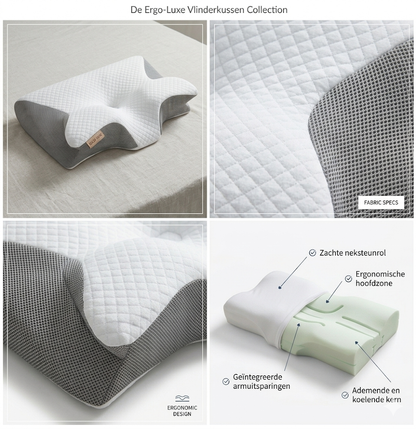 Vlinderkussen – Ergonomisch Traagschuim Nekkussen
